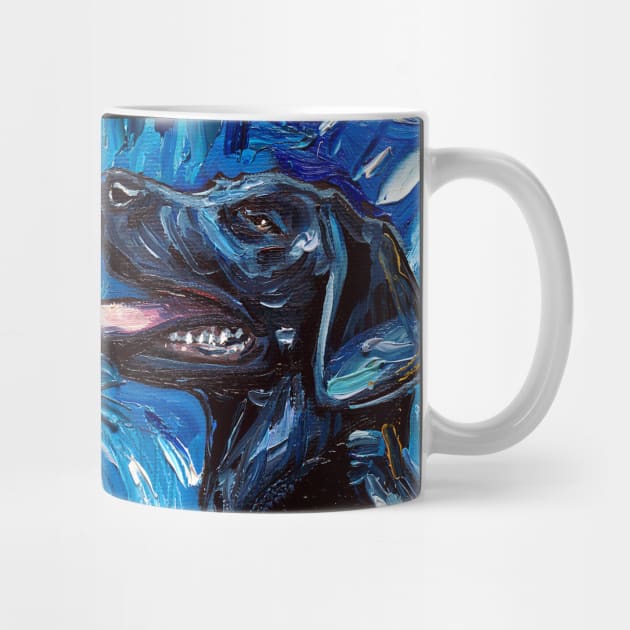 Black Labrador Night by sagittariusgallery